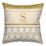 Golden Rings Custom 18x18 Monogram Spun Polyester Throw Pillow