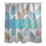 Watercolor Feather Monogram 71x74 Personalized Shower Curtain