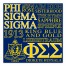 Phi Sigma Sigma 16x16 Canvas Wall Art