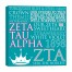 Zeta Tau Alpha 16x16 Canvas Wall Art 