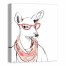 Cool Doe Wears Pink 20x24 Canvas Wall Art