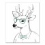 Cool Stag Wears Mint 20x24 Canvas Wall Art