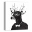 Cool Stag Wears Black 20x24 Canvas Wall Art