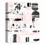 Pink and Black Gridlock 20x24 Canvas Wall Art