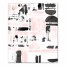 Pink and Black Gridlock 20x24 Canvas Wall Art