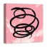 Pink Coil 1 Abstract 24x24 Canvas Wall Art