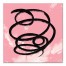 Pink Coil 1 Abstract 24x24 Canvas Wall Art