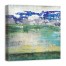 Verdant Marsh Abstract 24x24 Canvas Wall Art 