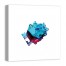 Turquoise Verve Abstract 24x24 Canvas Wall Art