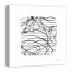 Linear Thoughts Abstract 24x24 Canvas Wall Art