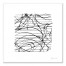 Linear Thoughts Abstract 24x24 Canvas Wall Art