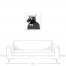 Cool Bull Wears Black 24x24 Canvas Wall Art