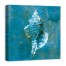 Turquoise Conch Shell 24x24 Canvas Wall Art