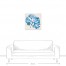 Cobalt Sea Weed 24x24 Canvas Wall Art 