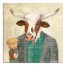 Cool Cow Craves Cupcake 24x24 Canvas Wall Art