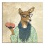 Cool Doe with Donut and Sprinkles 20x20 Canvas Wall Art