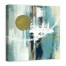 Circle Study in Aqua Abstract 30x30 Canvas Wall Art
