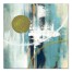 Circle Study in Aqua Abstract 30x30 Canvas Wall Art