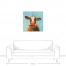 Curious Cow 2 30x30 Canvas Wall Art 