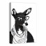 Black and White Doe 24x36 Canvas Wall Art