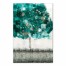 Solitary Teal Tree 24x36 Canvas Wall Art