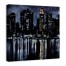 Skyline At Dark 36x36 Canvas Wall Art 