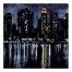 Skyline At Dark 36x36 Canvas Wall Art 