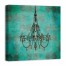 Teal Chandelier 24x24 Canvas Wall Art