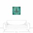 Teal Chandelier 24x24 Canvas Wall Art