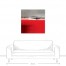 Crimson Horizon 36x36 Canvas Wall Art