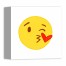 Kissy Face Emoji 10x10 Canvas Wall Art