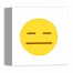 No Emotion Emoji 10x10 Canvas Wall Art