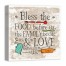 Bless the Food, Family and Love 20x20 Canvas Wall Art