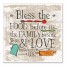 Bless the Food, Family and Love 20x20 Canvas Wall Art
