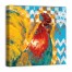 Chevron Rooster Two 24x24 Canvas Wall Art