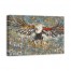 Paint Splattered Eagle 36x24 Canvas Wall Art 