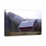 Foggy Red Barn 36x24 Canvas Wall Art