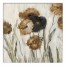 Golden Flowers 30x30 Canvas Wall Art