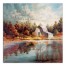 Painterly Barn 30x30 Canvas Wall Art