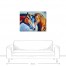 Bright Painterly Horses 40x30 Canvas Wall Art