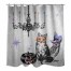 Watercolor Festive Animals 71x74 Shower Curtain