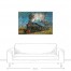 Painted Train 48x32 Canvas Wall Art