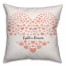 Mini Hearts 16x16 Custom Throw Pillow Front