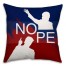 NOPE Spun Polyester Throw Pillow - Front