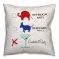 Pick Your Political Party Spun Polyester Throw Pillow - Front