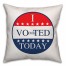 Neutral I Vo(mi)ted Today Spun Polyester Throw Pillow - Front