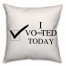 Black and White I Vo(mi)ted Today Spun Polyester Throw Pillow - Front