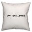 Black and White What If Spun Polyester Throw Pillow - Back