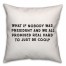 Black and White What If Spun Polyester Throw Pillow - Front
