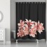 Dark Weighted Florals 71x74 Shower Curtain